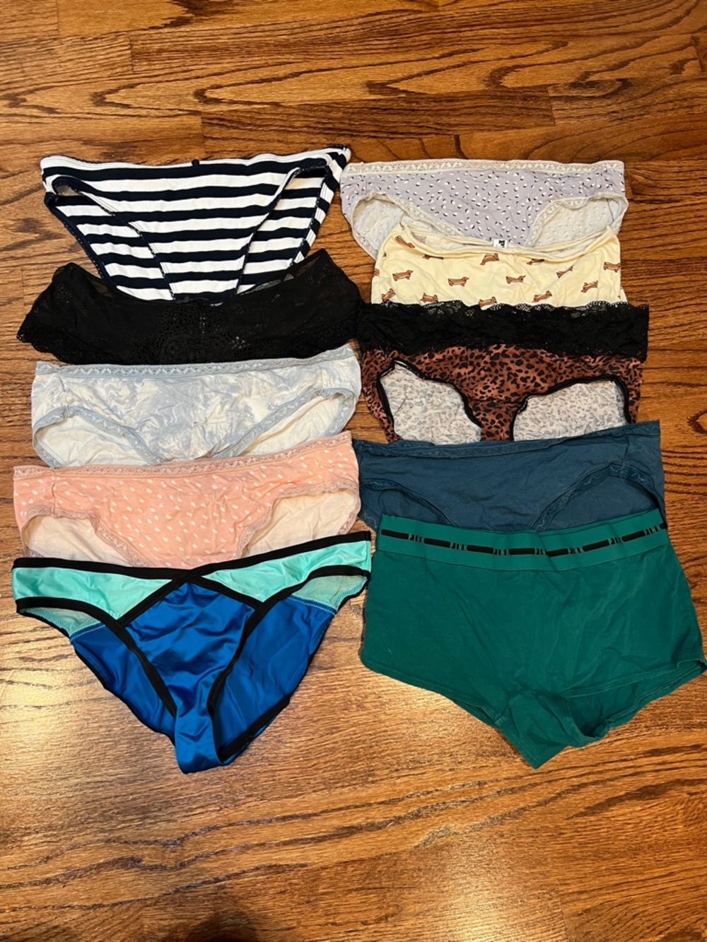 Lot of 10 Women's Bikini & Brief Underwear - Mixed Colors